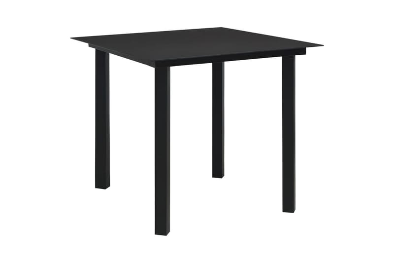 Matgrupp för trädgården 5 delar svart glas och stål - Svart - Möbler - Bord & matgrupper - Matgrupper