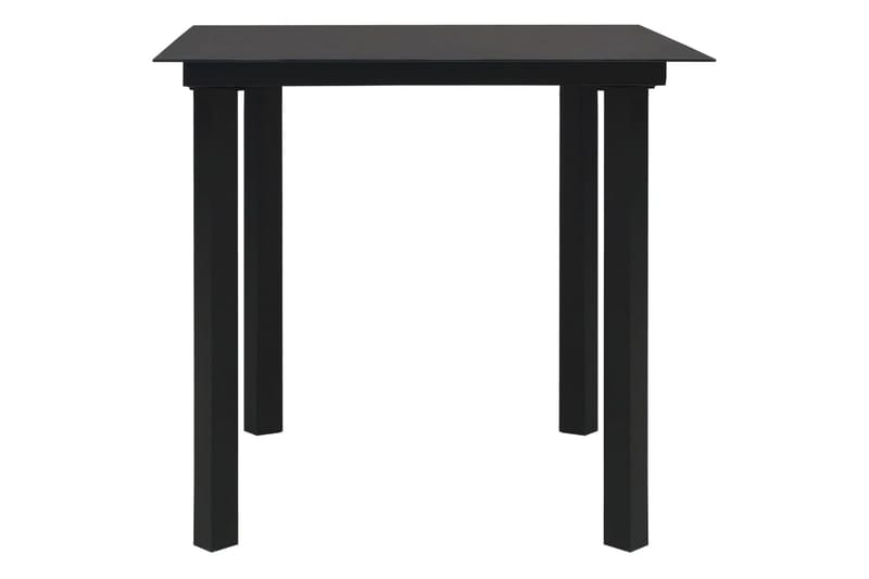Matgrupp för trädgården 5 delar svart glas och stål - Svart - Möbler - Bord & matgrupper - Matgrupper