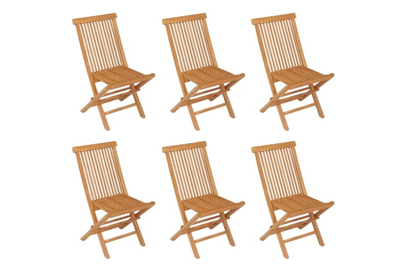 Matgrupp för trädgården 7 delar massivt teakträ - Brun - Möbler - Bord & matgrupper - Matgrupper