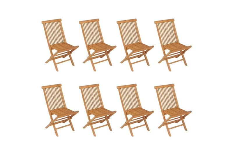 Matgrupp för trädgården 9 delar massivt teakträ - Brun - Möbler - Bord & matgrupper - Matgrupper