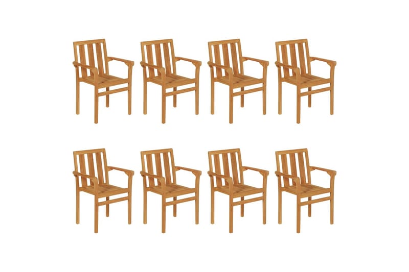Matgrupp för trädgården 9 delar massivt teakträ - Brun - Möbler - Bord & matgrupper - Matgrupper