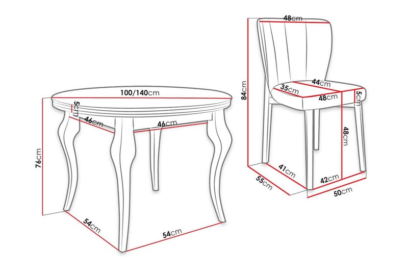 Matgrupp - Grå/Svart - Möbler - Bord & matgrupper - Matgrupper