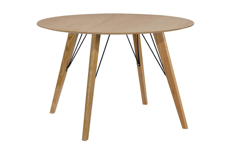 Matgrupp HELENA med 4-stolar MDF med ekfanér - Svart - Möbler - Bord & matgrupper - Matgrupper