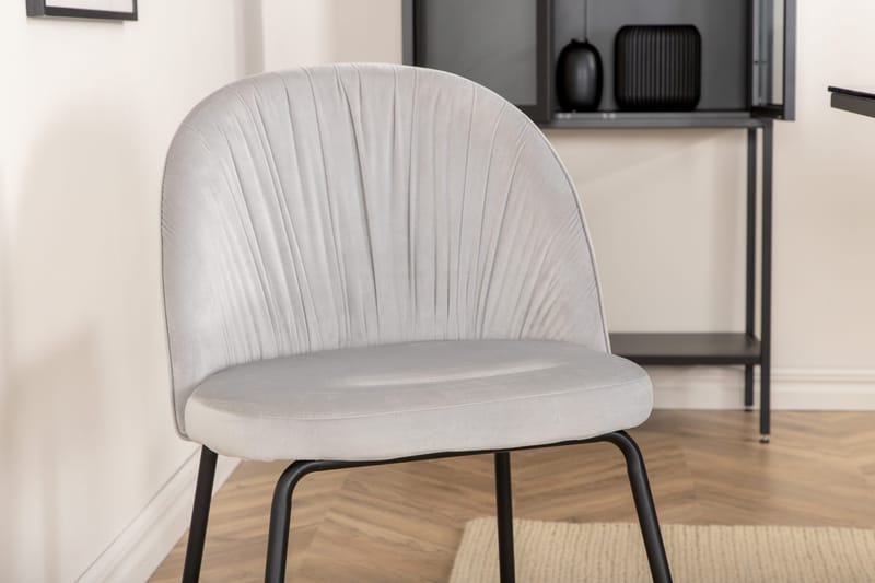 Matgrupp Leria 200 cm inkl 6 Foyos Stolar - Glas/Svart/Grå - Möbler - Bord & matgrupper - Matgrupper