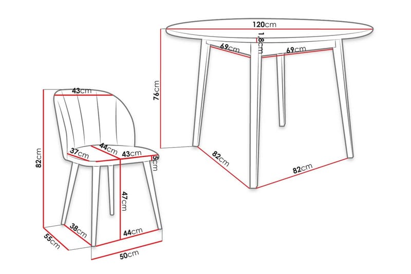 Matgrupp - Rosa - Möbler - Bord & matgrupper - Matgrupper
