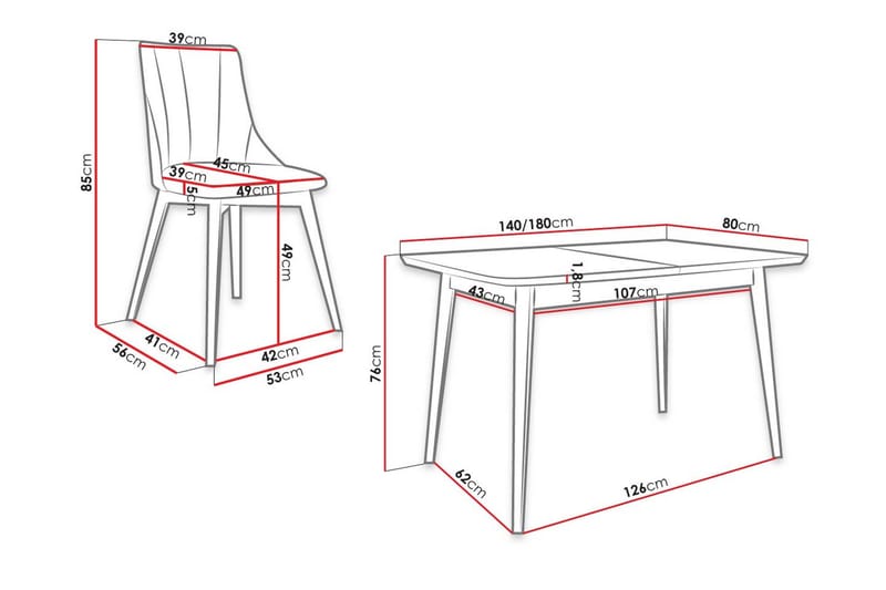 Matgrupp - Svart - Möbler - Bord & matgrupper - Matgrupper