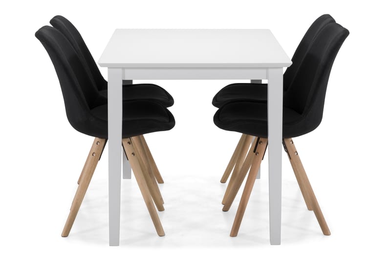 Michigan Matbord med 4 st Forum stolar - Vit/Mörkgrå - Matgrupper