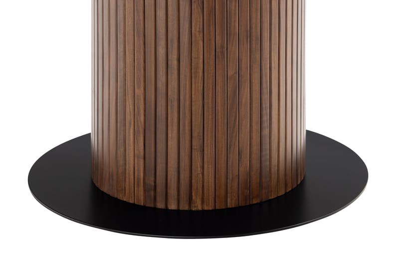 Noira Matbord 120 cm Massiv Valnöt Runt med 4st Gemmiano Mat - Brun - Möbler - Bord & matgrupper - Matgrupper