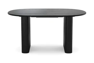 Noira Matgrupp 160-220 cm förlängningsbart i Svart med 6 Ronja Matstolar - Beige/Svart - Möbler - Bord & matgrupper - Matgrupper