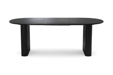 Noira Matgrupp 160-220 cm förlängningsbart i Svart med 6 Ronja Matstolar - Beige/Svart - Möbler - Bord & matgrupper - Matgrupper