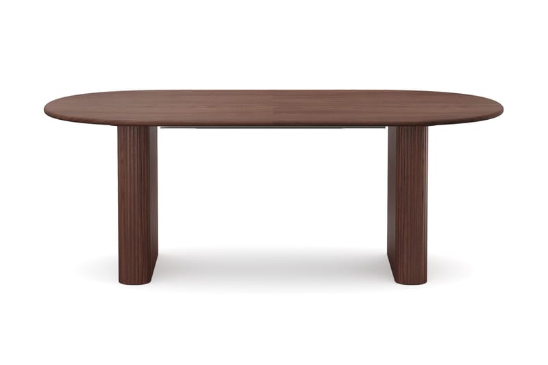 Noira Matgrupp 220-320 cm förlängningsbart i Valnöt med 6 Ronja Matstolar - Sand/Valnöt - Möbler - Bord & matgrupper - Matgrupper
