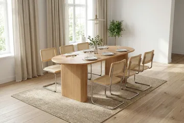 Noira Matgrupp rektangulärt 180 cm Ek med 6 Build Matstolar - Ek - Möbler - Bord & matgrupper - Matgrupper