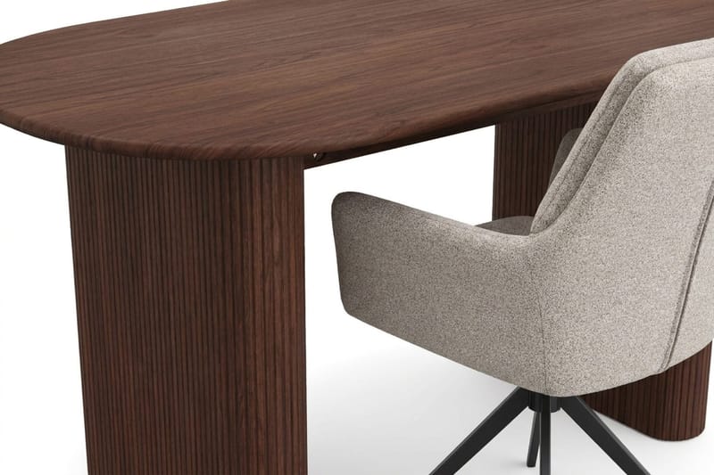 Noira Matgrupp rektangulärt 180 cm Valnöt med 6 Torsby Matstolar - Valnöt - Möbler - Bord & matgrupper - Matgrupper