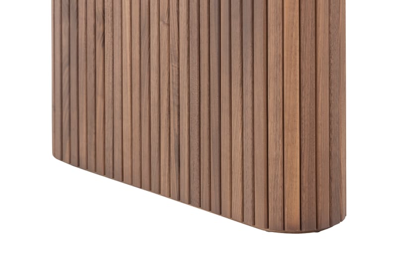 Noira Ovalt Matbord 220 cm Valnöt med 6 Gemmiano Matstolar - Brun / Teddy / Trä - Möbler - Bord & matgrupper - Matgrupper