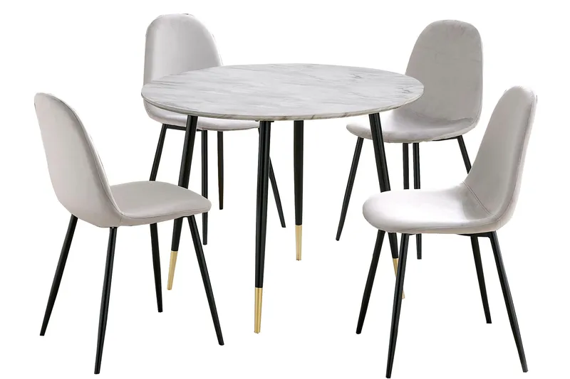 Oktoos Matgrupp 100 cm, Ljusgrå/Vit