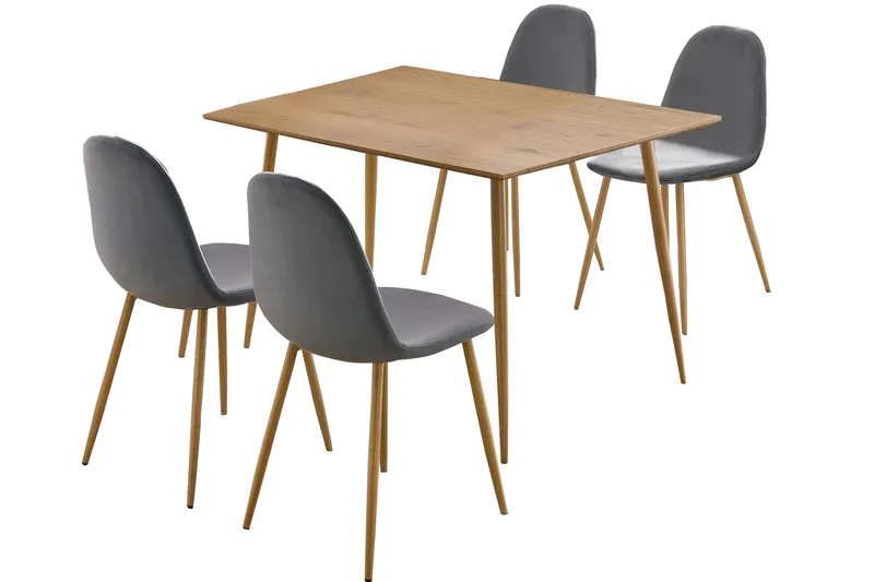 Oktoos Matgrupp 120 cm, Grå/Natur