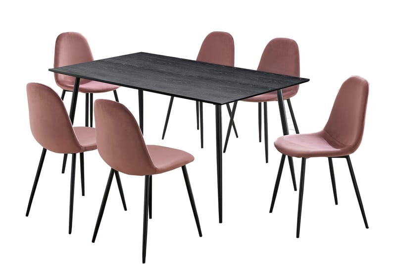 Oktoos Matgrupp 120 cm - Rosa/Svart - Möbler - Bord & matgrupper - Matgrupper