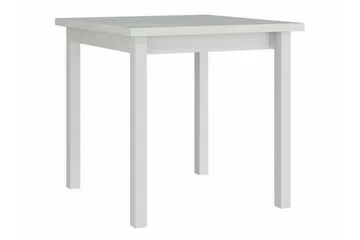 Patrickswell Kvadratisk Matgrupp 80x80 cm – Matbord med 4 Matstolar med Klädd Rygg i Trä - Vit|Grå - Möbler - Bord & matgrupper - Matgrupper