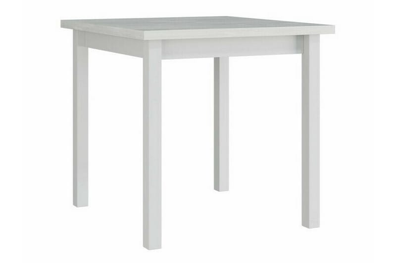 Patrickswell Kvadratisk Matgrupp 80x80 cm – Matbord med 4 Matstolar med Klädd Rygg i Trä - Vit|Grå - Möbler - Bord & matgrupper - Matgrupper