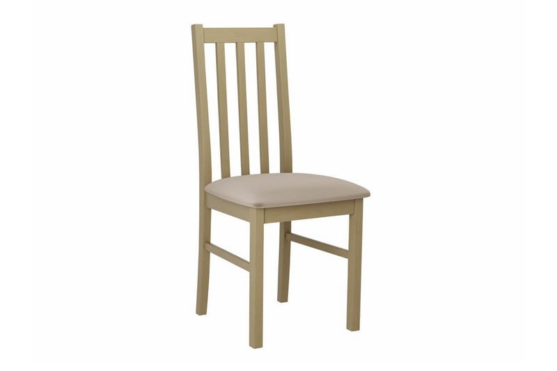Patrickswell Kvadratisk Utdragbar Matgrupp 80–110 cm – Matbord med 4 Matstolar med Hög Spjälrygg i Trä - Natur|Beige - Möbler - Bord & matgrupper - Matgrupper