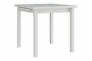 Patrickswell Kvadratisk Utdragbar Matgrupp 80–110 cm – Matbord med 4 Matstolar med Hög Spjälrygg i Trä - Vit|Beige - Möbler - Bord & matgrupper - Matgrupper