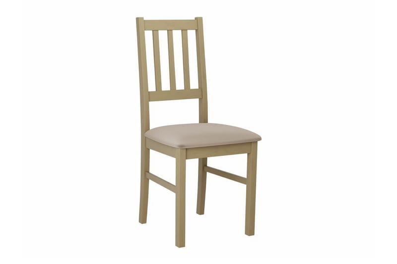 Patrickswell Kvadratisk Utdragbar Matgrupp 80–110 cm – Matbord med 4 Matstolar med Spjälrygg i Trä - Natur|Beige - Möbler - Bord & matgrupper - Matgrupper