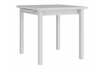 Patrickswell Kvadratisk Utdragbar Matgrupp 80–110 cm – Matbord med 4 Matstolar med Spjälrygg i Trä - Vit|Beige - Möbler - Bord & matgrupper - Matgrupper