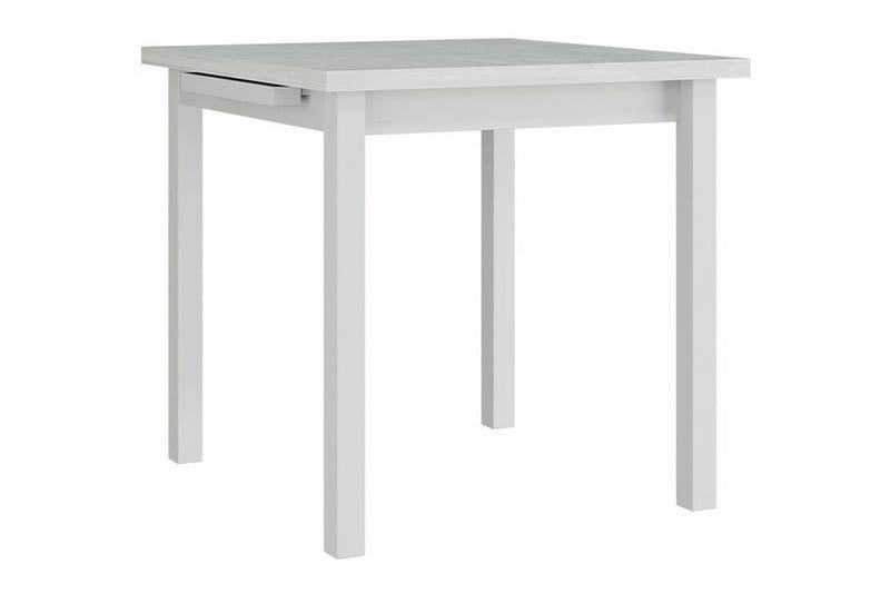 Patrickswell Kvadratisk Utdragbar Matgrupp 80–110 cm – Matbord med 4 Matstolar med Spjälrygg i Trä - Vit|Beige - Möbler - Bord & matgrupper - Matgrupper