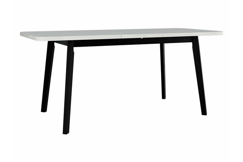 Patrickswell Rektangulär Utdragbar Matgrupp 140–180 cm – Matbord med Ekutseende och 6 Klädda Matstolar med Vinklade Ben - Svart|Olivgrön|Brun - Möbler - Bord & matgrupper - Matgrupper