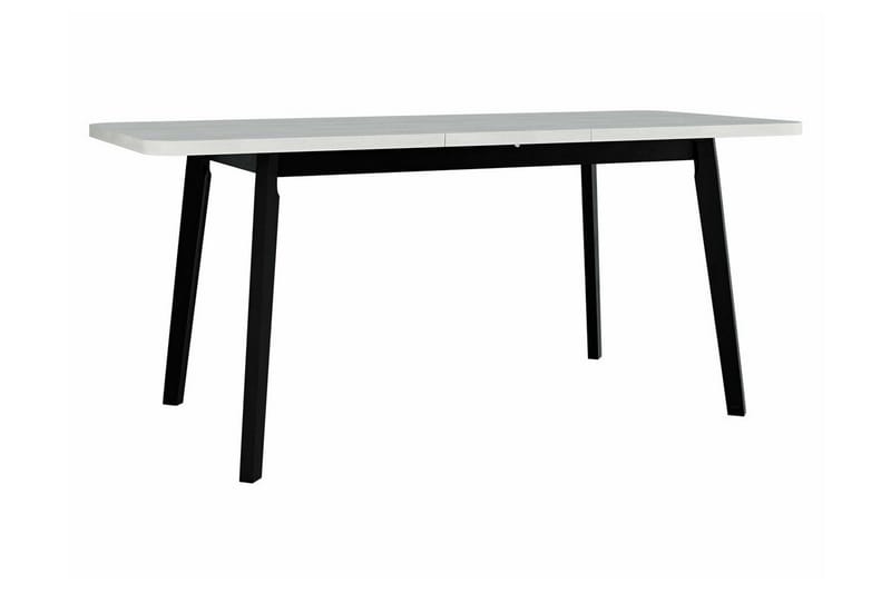 Patrickswell Rektangulär Utdragbar Matgrupp 140–180 cm – Matbord med Ekutseende och 6 Klädda Matstolar med Vinklade Ben - Vit|Gråbrun|Brun - Möbler - Bord & matgrupper - Matgrupper