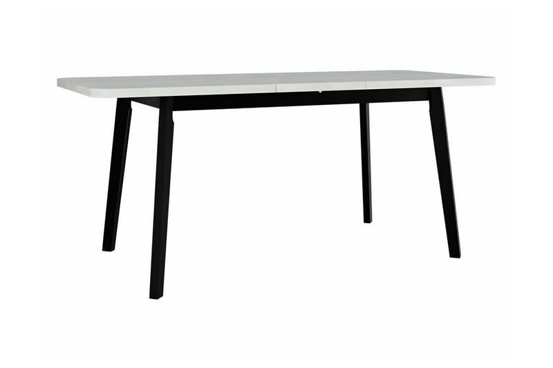 Patrickswell Rektangulär Utdragbar Matgrupp 140–180 cm – Matbord med Ekutseende och 6 Klädda Matstolar med Vinklade Ben - Vit|Ljusgrå|Brun - Möbler - Bord & matgrupper - Matgrupper
