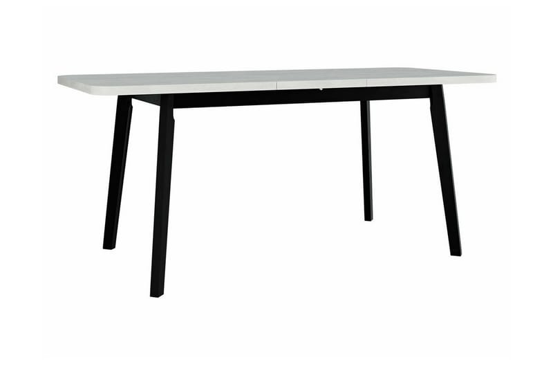 Patrickswell Rektangulär Utdragbar Matgrupp 140–180 cm – Matbord med Ekutseende och 6 Klädda Matstolar med Vinklade Ben - Vit|Olivgrön|Brun - Möbler - Bord & matgrupper - Matgrupper