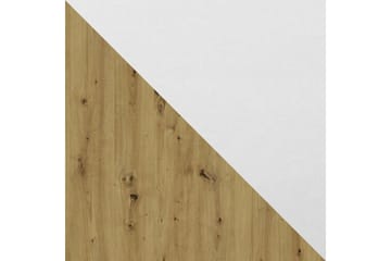 Patrickswell Rektangulär Utdragbar Matgrupp 140–180 cm – Matbord med Ekutseende och 6 Klädda Matstolar med Vinklade Ben - Vit|Svart|Natur - Möbler - Bord & matgrupper - Matgrupper