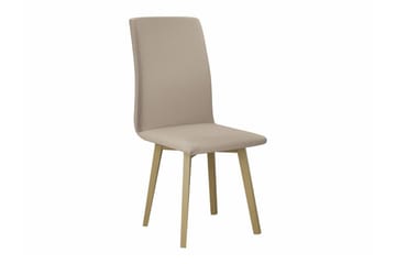 Patrickswell Rektangulär Utdragbar Matgrupp 140–180 cm – Matbord med Vit Skiva och 6 Klädda Matstolar med Vinklade Ben - Natur|Beige - Möbler - Bord & matgrupper - Matgrupper