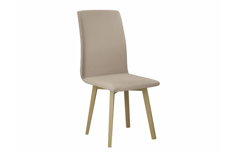 Patrickswell Rektangulär Utdragbar Matgrupp 140–180 cm – Matbord med Vit Skiva och 6 Klädda Matstolar med Vinklade Ben - Natur|Beige - Möbler - Bord & matgrupper - Matgrupper