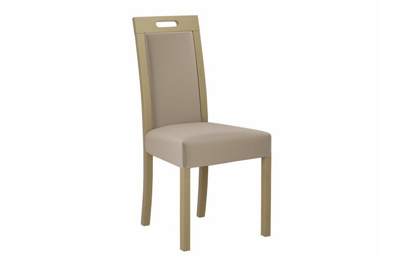 Patrickswell Rektangulär Utdragbar Matgrupp 160–200 cm – Matbord med 6 Matstolar med Klädd Rygg i Trä - Natur|Beige - Möbler - Bord & matgrupper - Matgrupper