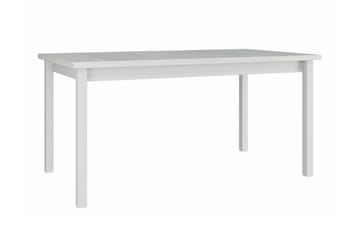 Patrickswell Rektangulär Utdragbar Matgrupp 160–200 cm – Matbord med 6 Matstolar med Klädd Rygg i Trä - Vit|Beige - Möbler - Bord & matgrupper - Matgrupper