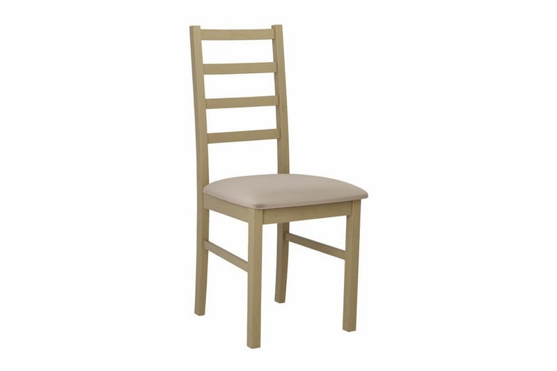 Patrickswell Rektangulär Utdragbar Matgrupp 160–200 cm – Matbord med 6 Matstolar med Stegrygg i Trä - Natur|Beige - Möbler - Bord & matgrupper - Matgrupper