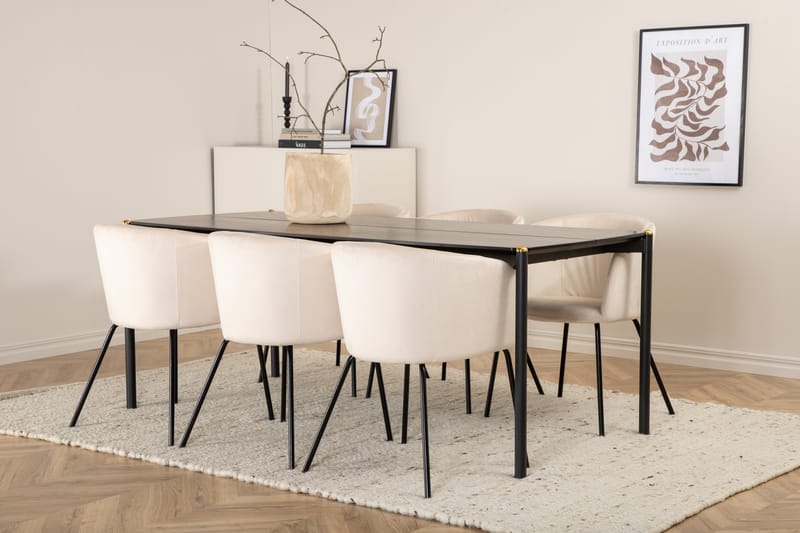 Pelle matbord med 6st Berit matstol - Möbler - Bord & matgrupper - Matgrupper