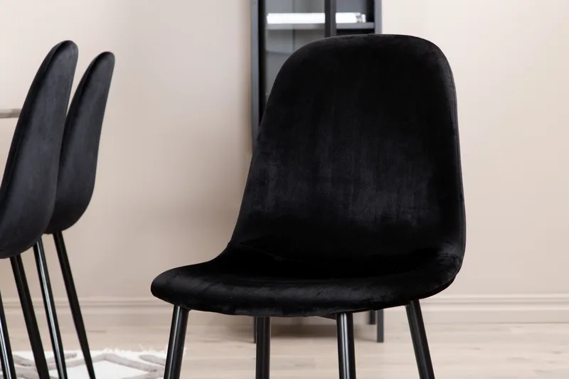 Penny Matgrupp 190 cm inkl 6 Pontus Stolar - Grå/Svart - Möbler - Bord & matgrupper - Matgrupper