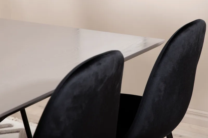 Penny Matgrupp 190 cm inkl 6 Pontus Stolar - Grå/Svart - Möbler - Bord & matgrupper - Matgrupper