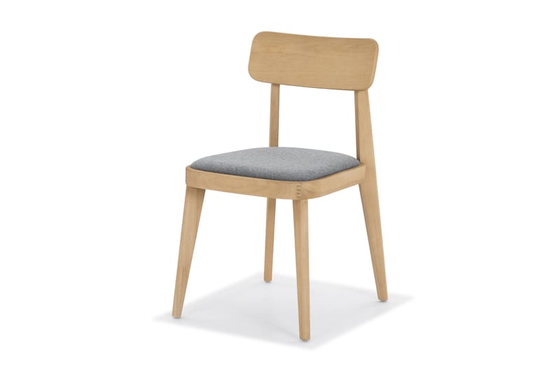 Peyra Matbord 120 cm Runt Ek med 4 st Edena Matstol - Natur - Möbler - Bord & matgrupper - Matgrupper
