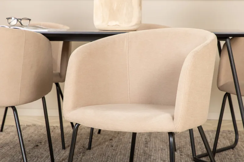 Pippi matbord med 6st Berit matstol - Möbler - Bord & matgrupper - Matgrupper