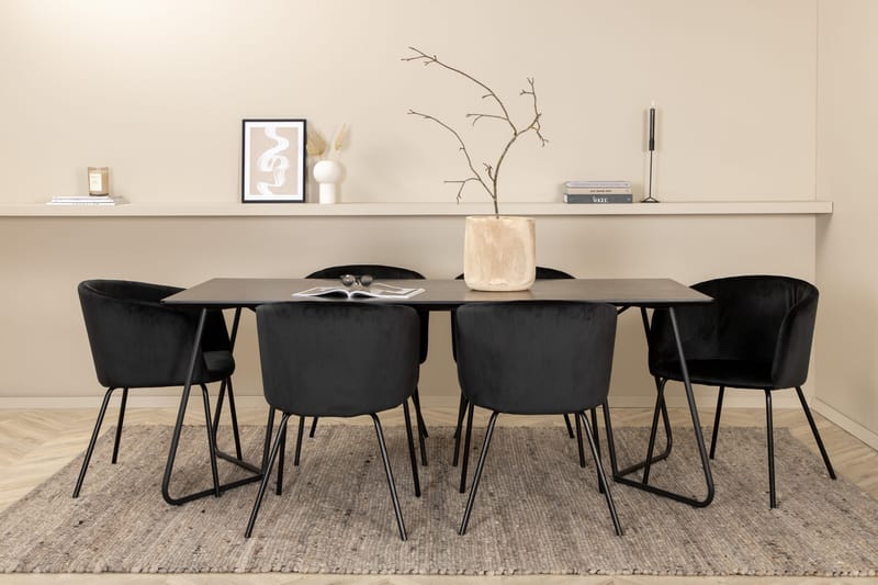 Pippi matbord med 6st Berit matstol - Möbler - Bord & matgrupper - Matgrupper