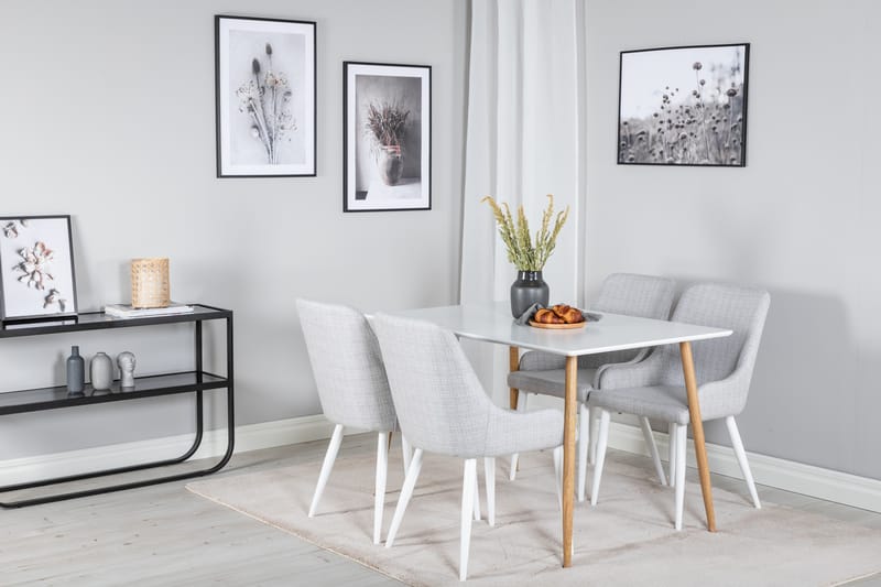 Pontus Matbord 120 cm med 4 st Ridones Matstol - Möbler - Bord & matgrupper - Matgrupper