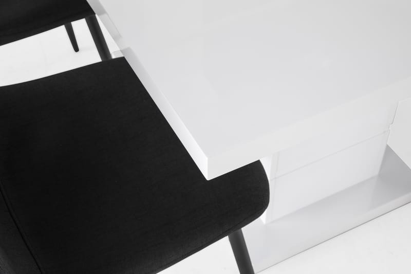 Ratliff Förlängningsbar Matgrupp 120 cm med 4 Nibe Stol - Vit/Svart - Möbler - Bord & matgrupper - Matgrupper