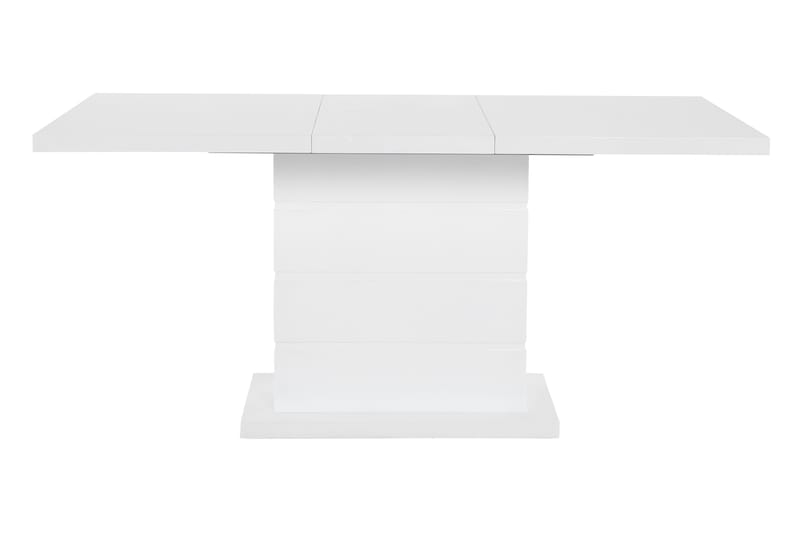 Ratliff Förlängningsbar Matgrupp 120 cm med 4 Shell Stol - Vit/Svart PU/Krom - Möbler - Bord & matgrupper - Matgrupper