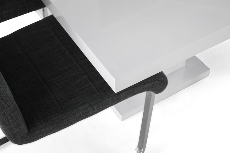 Ratliff Förlängningsbar Matgrupp 180 cm med 6 Cibus Stol - Vit/Grå/Krom - Möbler - Bord & matgrupper - Matgrupper
