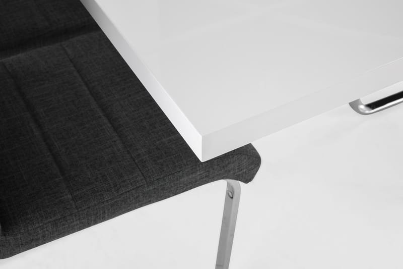Ratliff Förlängningsbar Matgrupp 200 cm med 8 Cibus Stol - Vit/Grå/Krom - Möbler - Bord & matgrupper - Matgrupper