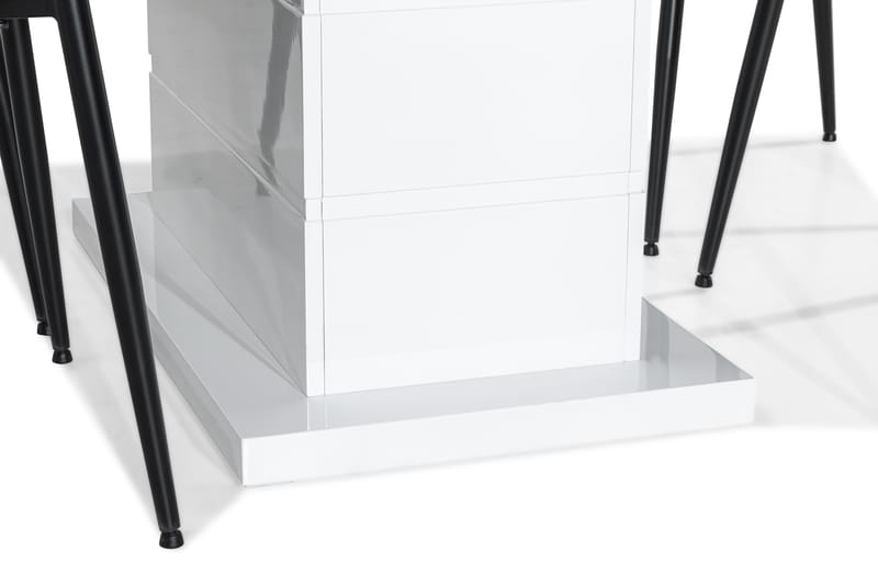 Ratliff Matgrupp 120 cm med 4 Alsarp Stol - Vit/Blå - Möbler - Bord & matgrupper - Matgrupper